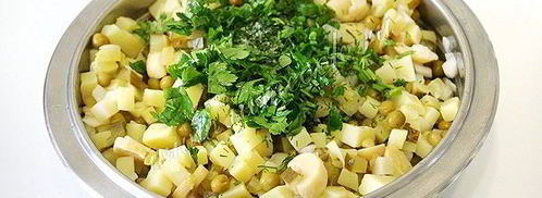 картофельный салат с маринованными грибами. Шаг 8