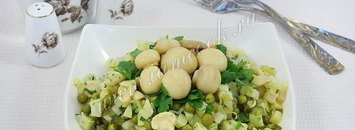 картофельный салат с маринованными грибами. Шаг 10