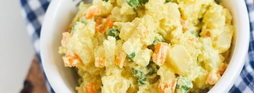 картофельный салат с морковью и горошком. Шаг 13