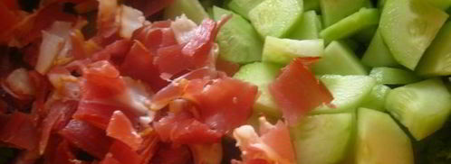 картофельный салат с нутом и беконом. Шаг 3