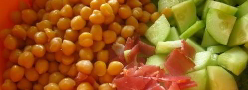 картофельный салат с нутом и беконом. Шаг 4