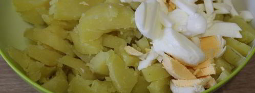 картофельный салат с тунцовым соусом. Шаг 2