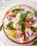 Картофельный салат с заправкой из икры