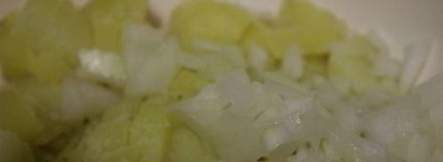 картофельный салат с жареной тилапией. Шаг 4