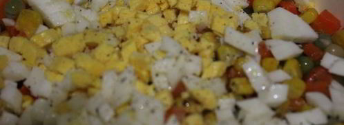 картофельный салат с жареной тилапией. Шаг 5