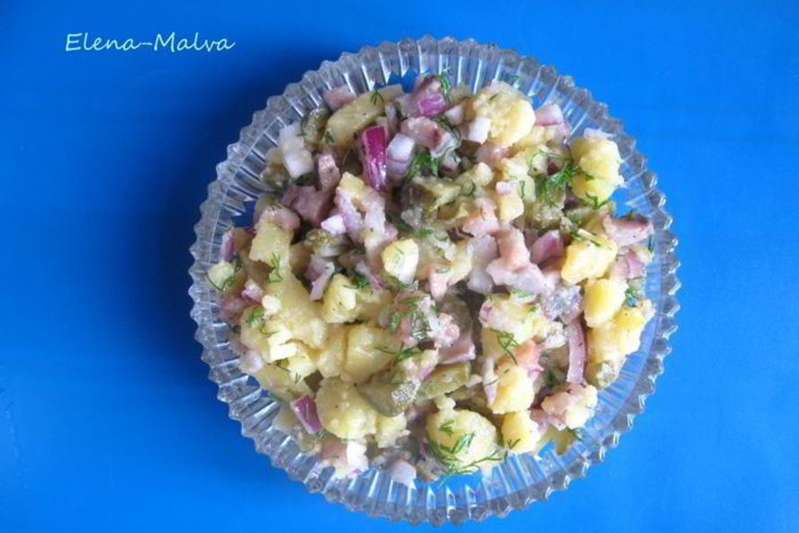 Рецепт немецкого картофельного салата с сельдью