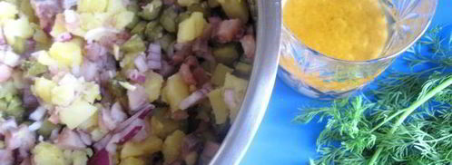 немецкий картофельный салат с сельдью. Шаг 3