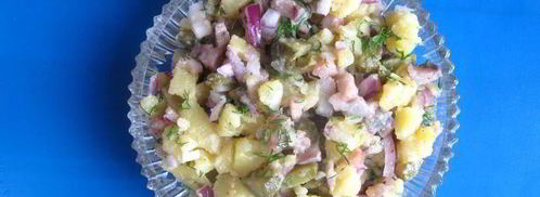 немецкий картофельный салат с сельдью. Шаг 5