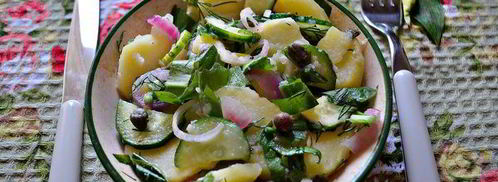 салат из картофеля и черемши. Шаг 7