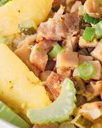 Салат из картофеля и копченой курицы