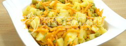 салат из картофеля с морковью по-корейски. Шаг 7