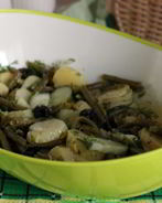 Салат из молодого картофеля со стручковой фасолью