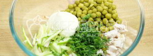 салат с картофелем фри новогодние мотивы. Шаг 6