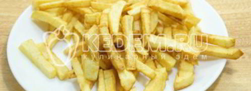 салат с картофелем фри новогодние мотивы. Шаг 7