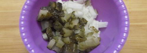 салат с картофелем и соленьями. Шаг 3