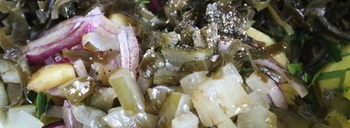 теплый картофельный салат с морской капустой. Шаг 3