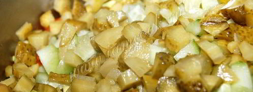 оливье с авокадо и семгой. Шаг 5