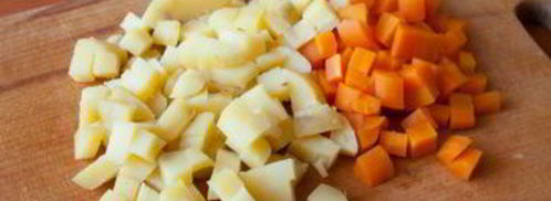 оливье с копченым языком. Шаг 2