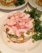 Оливье с креветками