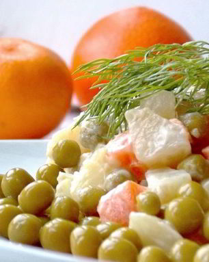 Оливье с курицей