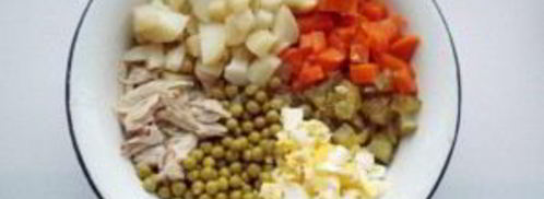 оливье с курицей. Шаг 2