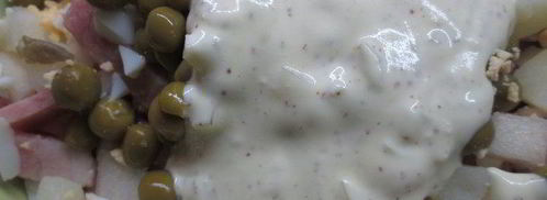 оливье с окороком и грушей. Шаг 2