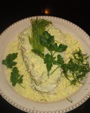 Оливье с оригинальном соусом