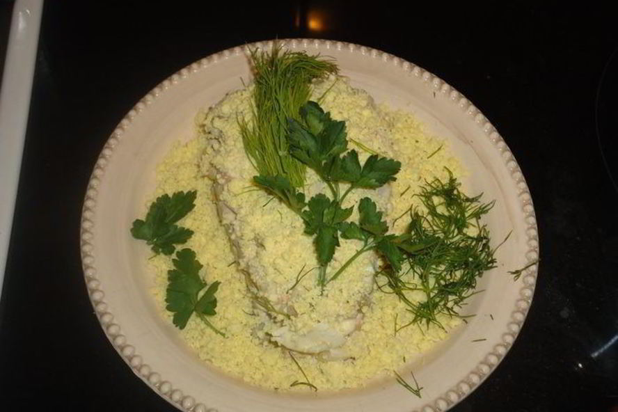 Рецепт оливье с оригинальном соусом