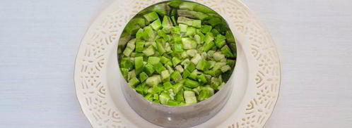 оливье с семгой. Шаг 5