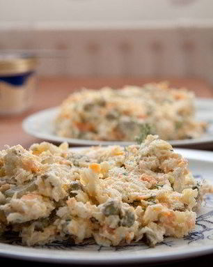 Оливье с утиной грудкой