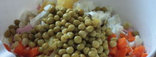 оливье с зеленым яблоком. Шаг 4