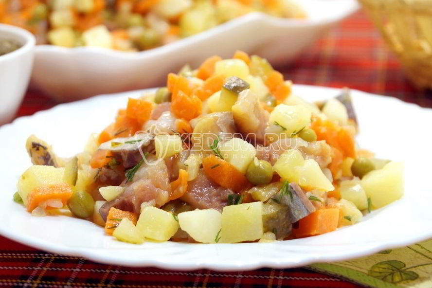 Рецепт постного оливье