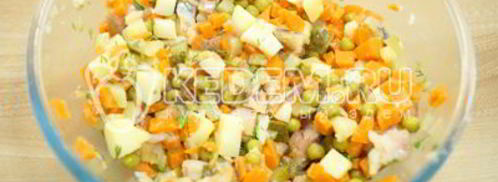 постный оливье. Шаг 8