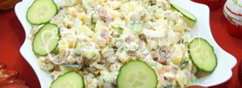 салат новогодний оливье. Шаг 6