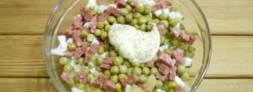 салат обезьянка оливье. Шаг 3