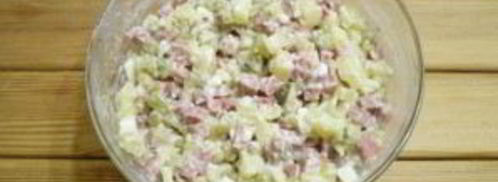 салат обезьянка оливье. Шаг 4