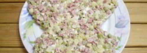 салат обезьянка оливье. Шаг 5