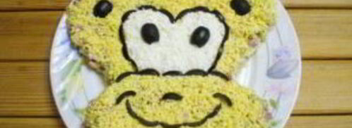 салат обезьянка оливье. Шаг 8