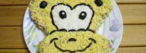 салат обезьянка оливье. Шаг 9