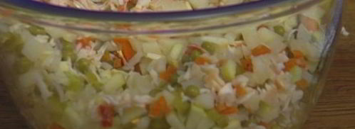 салат оливье с домашним майонезом. Шаг 11