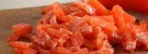 салат оливье с семгой. Шаг 8