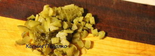 салат оливье в картофельных бочонках. Шаг 4