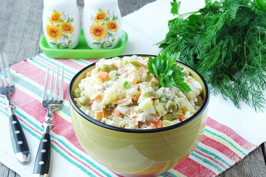 Рецепт салата столичного оливье