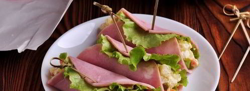 салат-закуска оливье в ветчине. Шаг 13