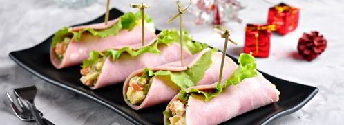 салат-закуска оливье в ветчине. Шаг 15