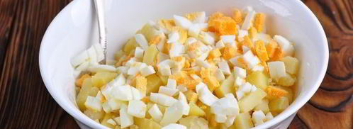 салат-закуска оливье в ветчине. Шаг 7