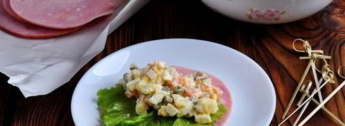 салат-закуска оливье в ветчине. Шаг 11