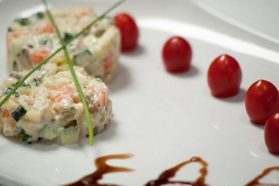 Рецепт вегетарианского салата оливье