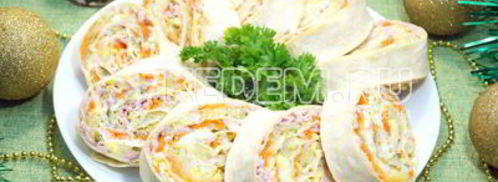 закуска оливье-рулет. Шаг 13