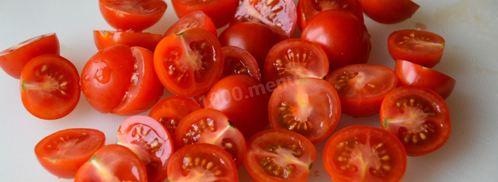 овощной салат с моцареллой. Шаг 3